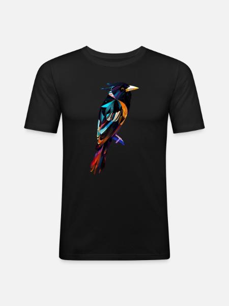 Pie - T-shirt près du corps Homme - noir