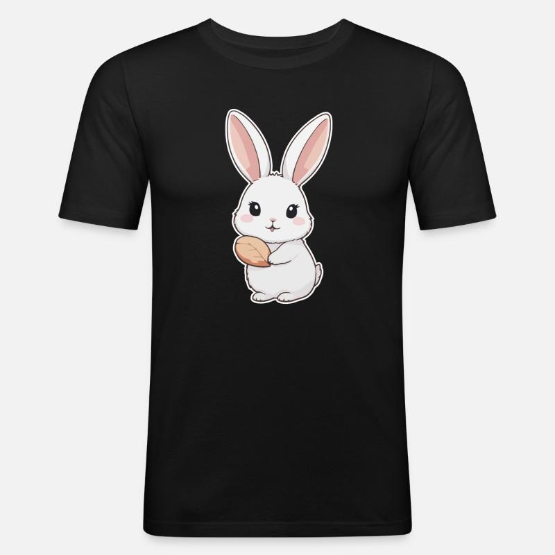 Bunny, Rabbit, Easter Bunny - Men's Slim Fit T-Shirt - black
