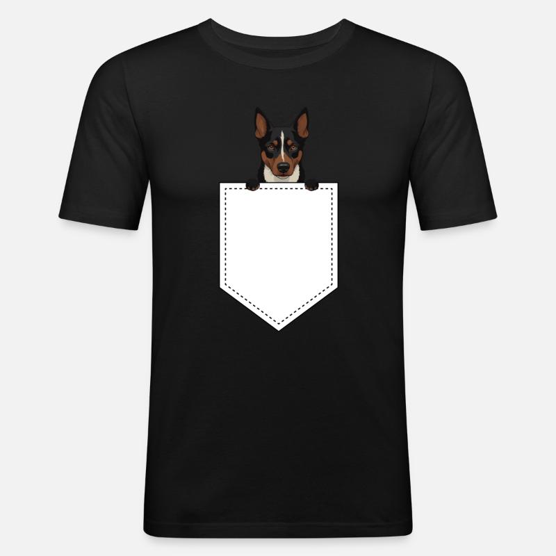Kelpie-Hund-Geschenk - Männer Slim Fit T-Shirt - Schwarz