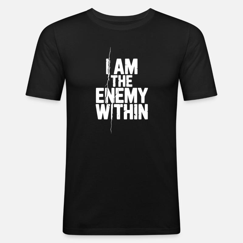 I Am The Enemy Within - Men's Slim Fit T-Shirt - black
