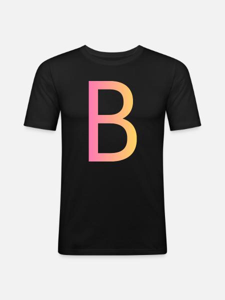b - Men's Slim Fit T-Shirt - black