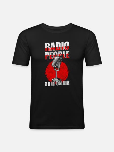 Radio Radio Show Voice Frequency - Men's Slim Fit T-Shirt - black