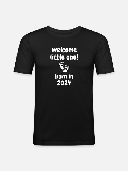 born in 2024 - Männer Slim Fit T-Shirt - Schwarz