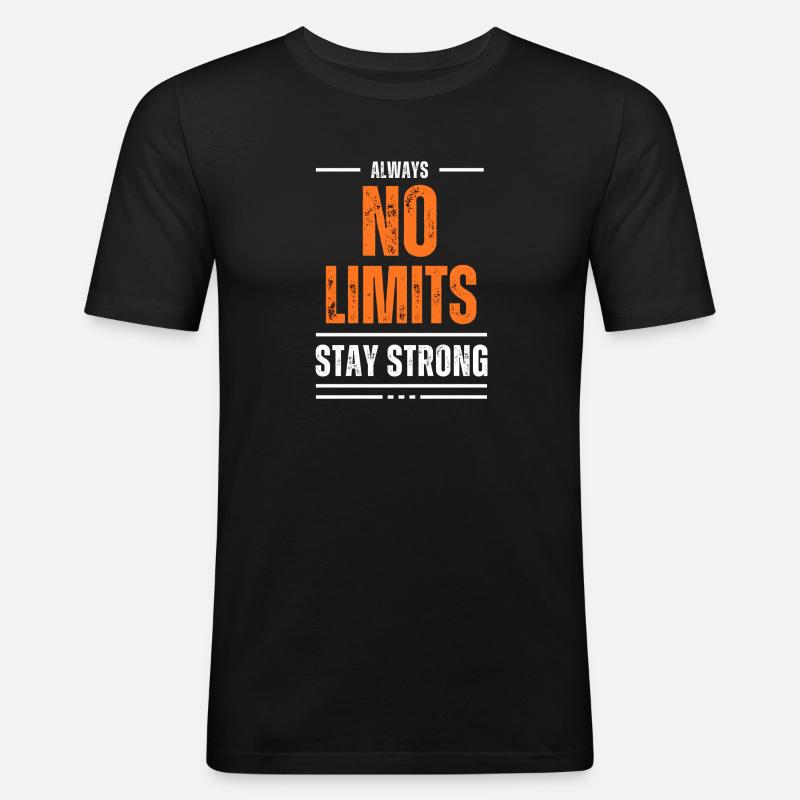NO LIMITS - Männer Slim Fit T-Shirt - Schwarz
