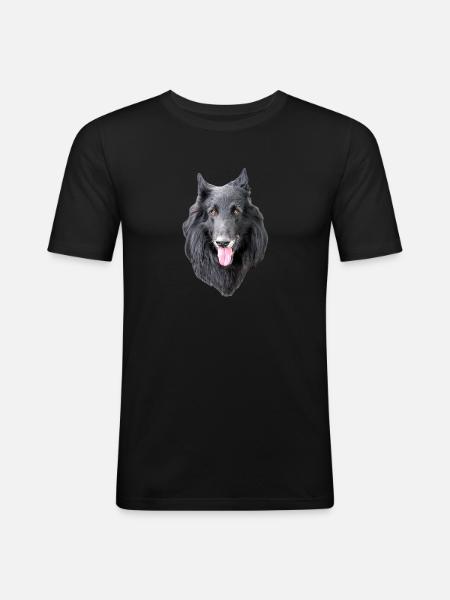 Belgian Shepherd Groenendael - Men's Slim Fit T-Shirt - black