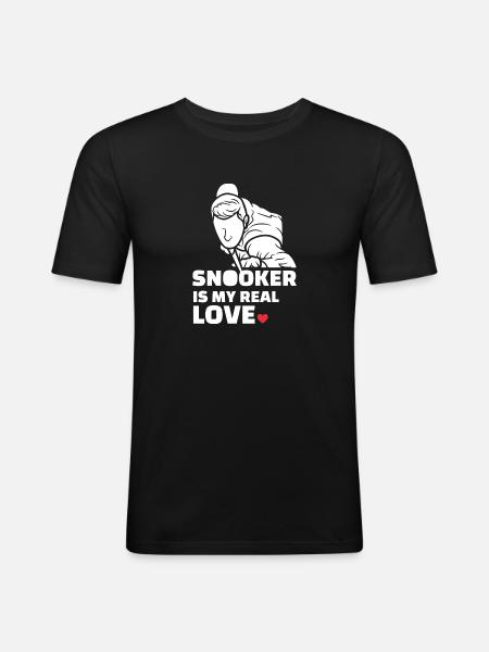 I love snooker - Men's Slim Fit T-Shirt - black