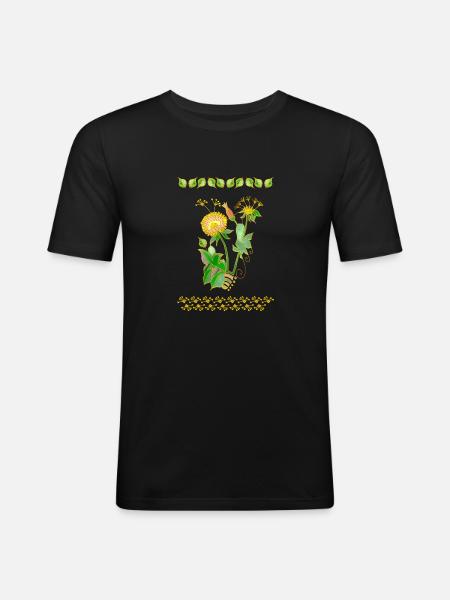 Dandelion - Men's Slim Fit T-Shirt - black