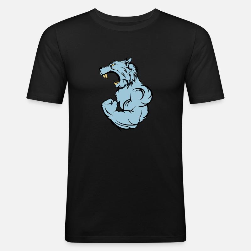 wolf_beast_2 - Men's Slim Fit T-Shirt - black