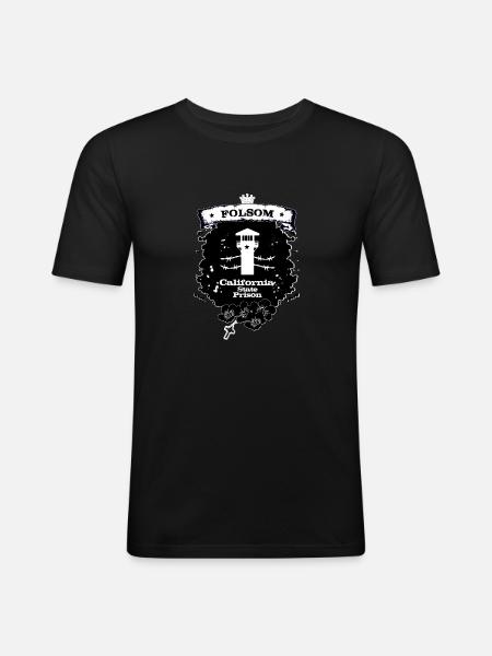 Folsom Prison - Men's Slim Fit T-Shirt - black