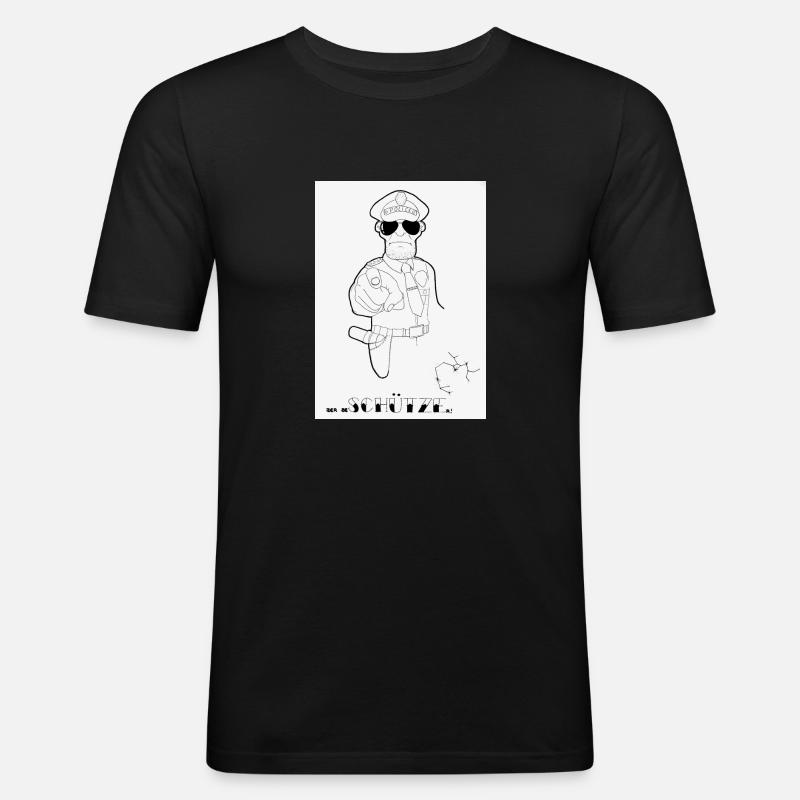 Schütze - Männer Slim Fit T-Shirt - Schwarz