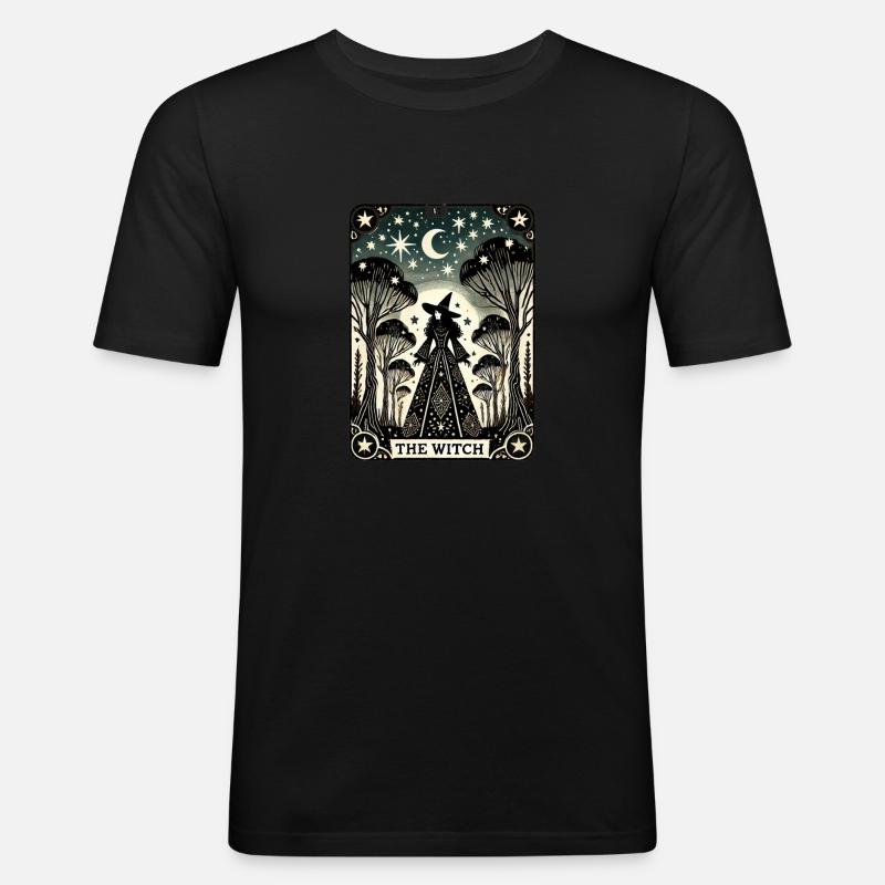 Die Hexe - Männer Slim Fit T-Shirt - Schwarz
