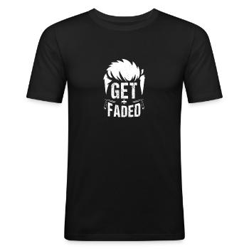 Drôle Barbier Coiffeur Coiffeur Coiffeur - T-shirt près du corps Homme - noir - Devant - Nik (191cm)