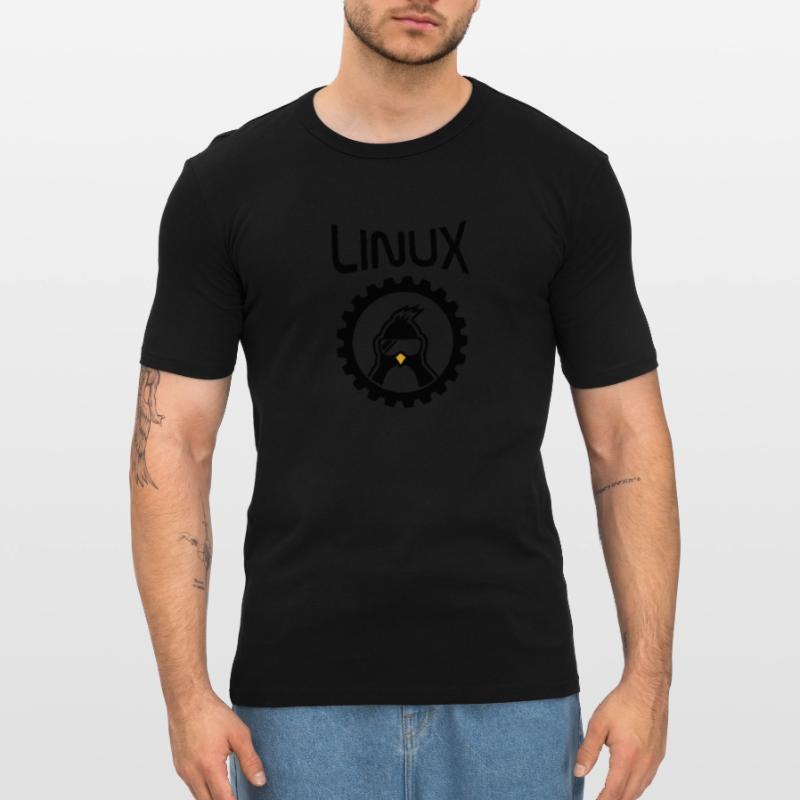 roue linux T-shirt près du corps Homme