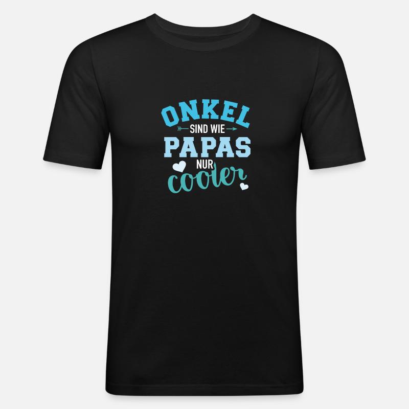 Onkel - Männer Slim Fit T-Shirt - Schwarz