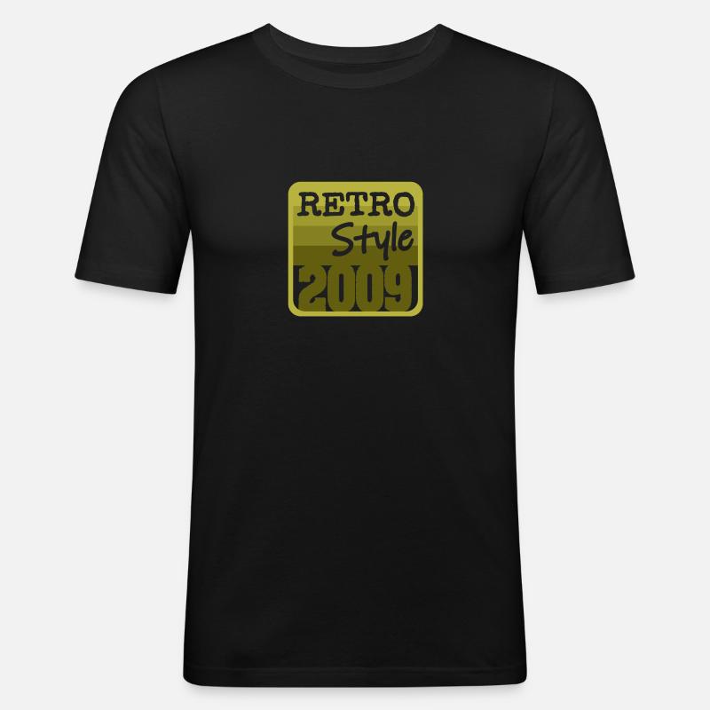 2009 - Männer Slim Fit T-Shirt - Schwarz