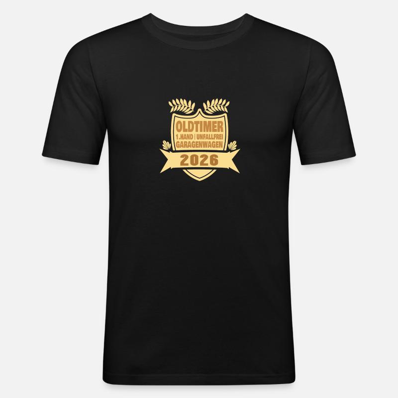 Geschenkidee 2026 - Männer Slim Fit T-Shirt - Schwarz