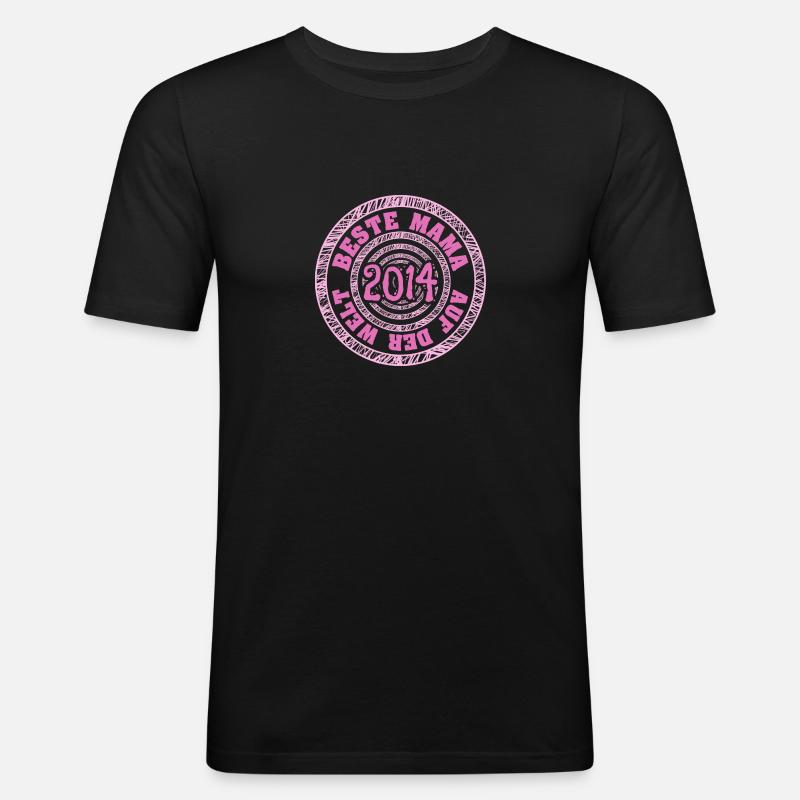 Mama 2014 - Männer Slim Fit T-Shirt - Schwarz