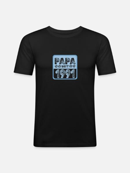 seit 1991 - Männer Slim Fit T-Shirt - Schwarz