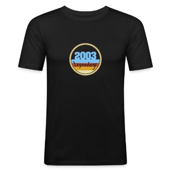 Year: 2003 - Men's Slim Fit T-Shirt - black - Front - Nik (191cm)