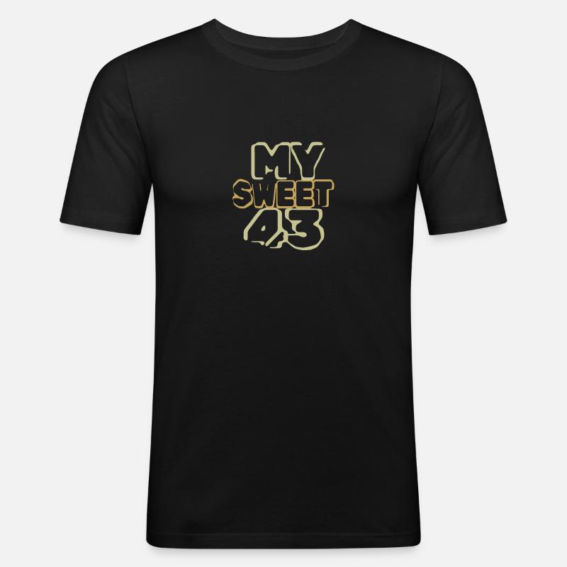 Süß 43 - Männer Slim Fit T-Shirt - Schwarz