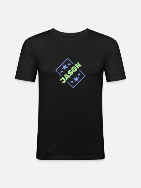 Boy's name Jason - Men's Slim Fit T-Shirt - black