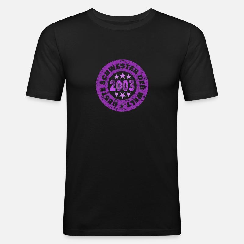 2003 - Männer Slim Fit T-Shirt - Schwarz