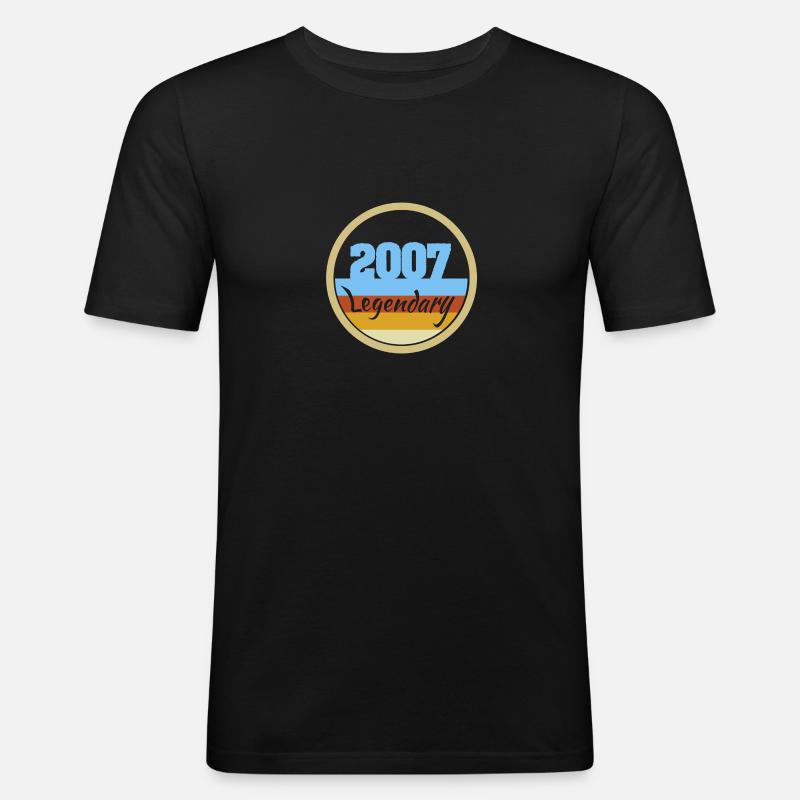 2007 - Männer Slim Fit T-Shirt - Schwarz