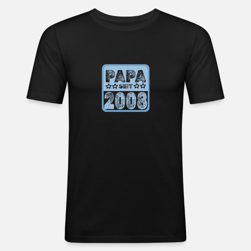 2008 - Männer Slim Fit T-Shirt - Schwarz