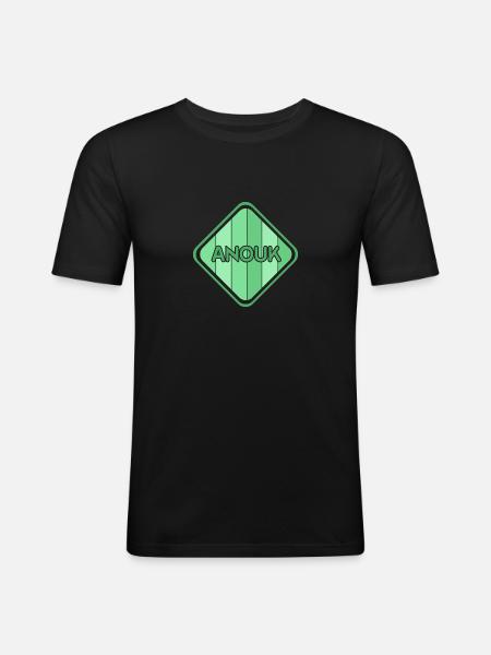 Fille Anouk - T-shirt près du corps Homme - noir