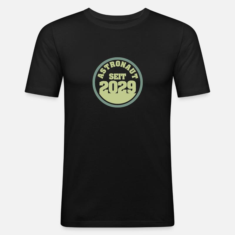 2029 - Männer Slim Fit T-Shirt - Schwarz