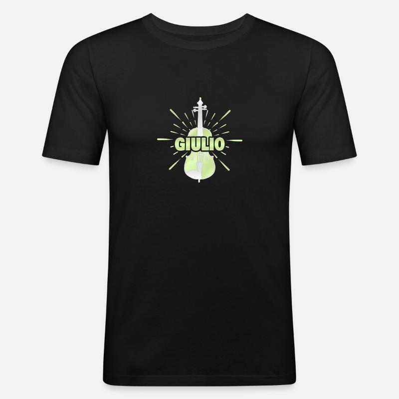 Giulio - Männer Slim Fit T-Shirt - Schwarz