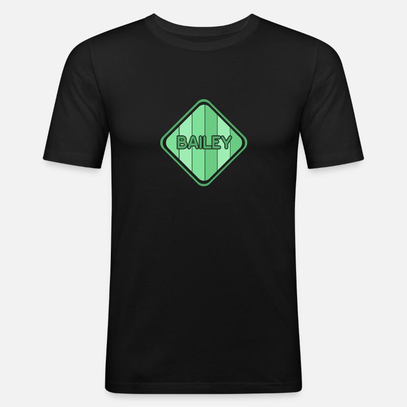 Bailey - Männer Slim Fit T-Shirt - Schwarz