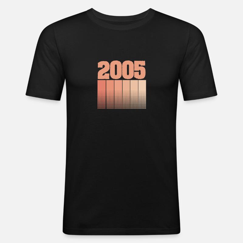 2005 - Männer Slim Fit T-Shirt - Schwarz