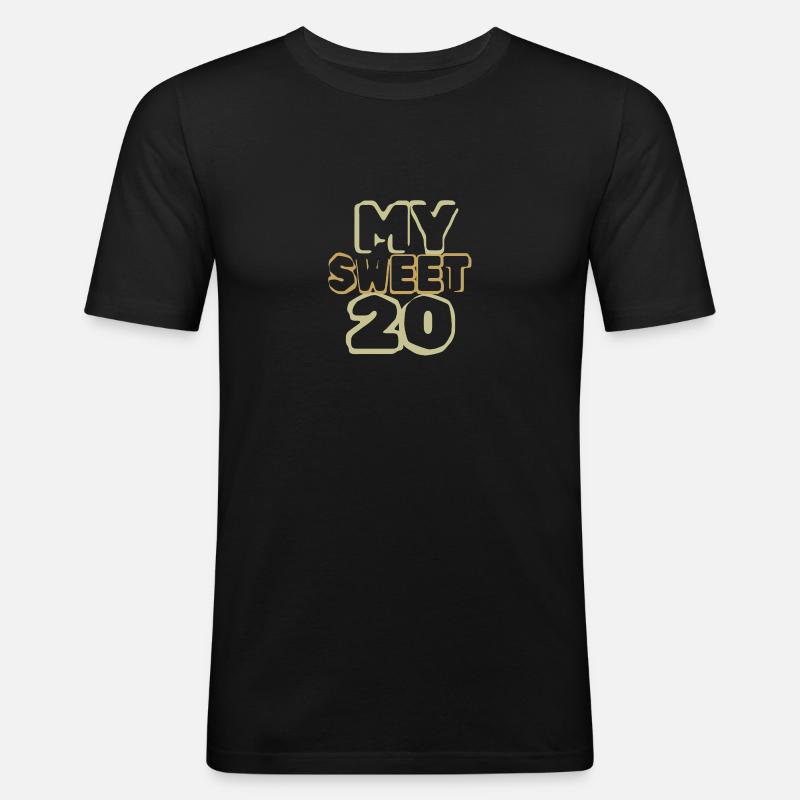 Süß 20 - Männer Slim Fit T-Shirt - Schwarz