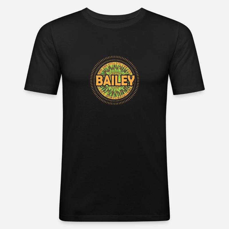 Bailey - Männer Slim Fit T-Shirt - Schwarz