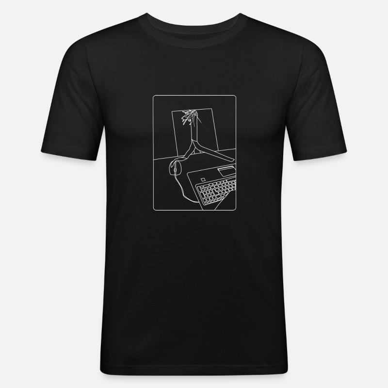 Lauch - Männer Slim Fit T-Shirt - Schwarz
