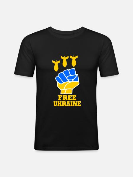 Ukraine - Men's Slim Fit T-Shirt - black