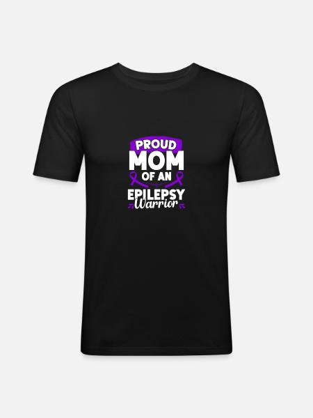 Epilepsy Support Awareness Month - Men's Slim Fit T-Shirt - black