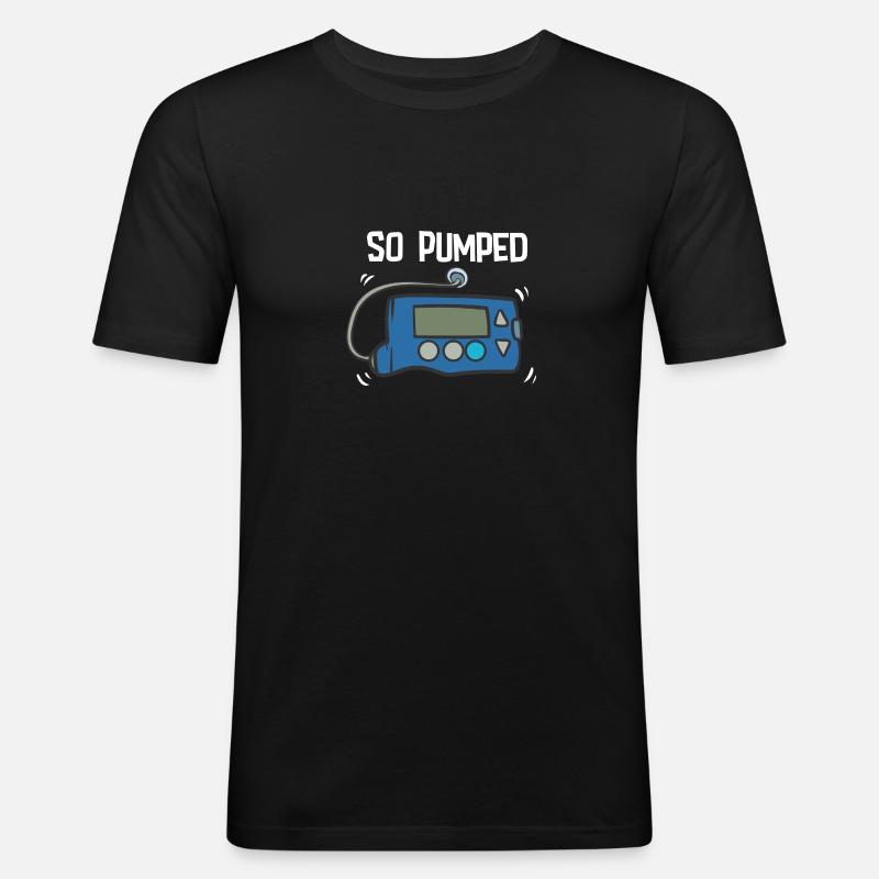 So Pumped - Männer Slim Fit T-Shirt - Schwarz