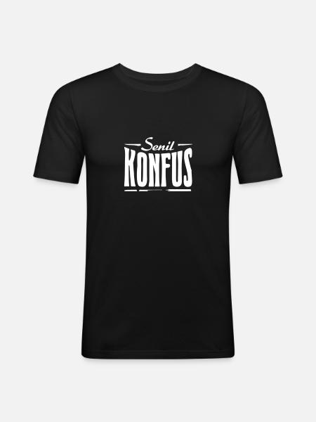 Senil Konfus - Männer Slim Fit T-Shirt - Schwarz