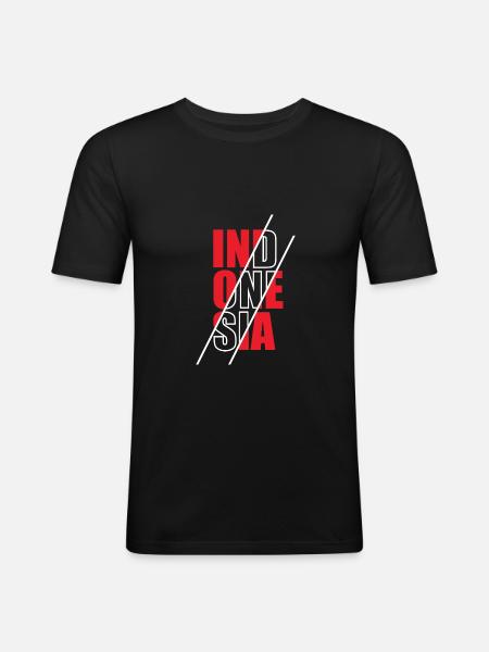 Indonesia - Men's Slim Fit T-Shirt - black