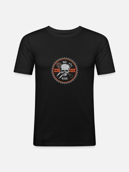 No Dig No Ride - Men's Slim Fit T-Shirt - black
