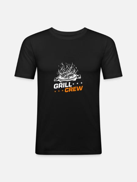 Grill Crew Grilling - Men's Slim Fit T-Shirt - black