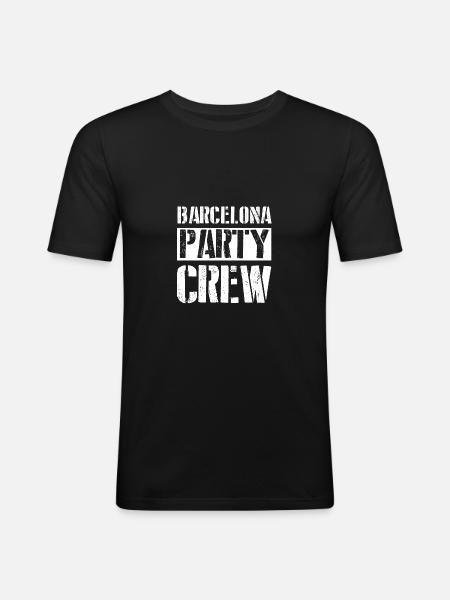 Équipe de fête de Barcelone - T-shirt près du corps Homme - noir