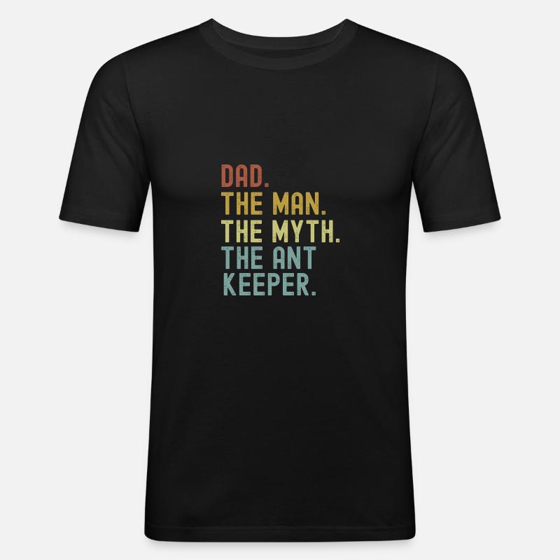 Ameise - Männer Slim Fit T-Shirt - Schwarz