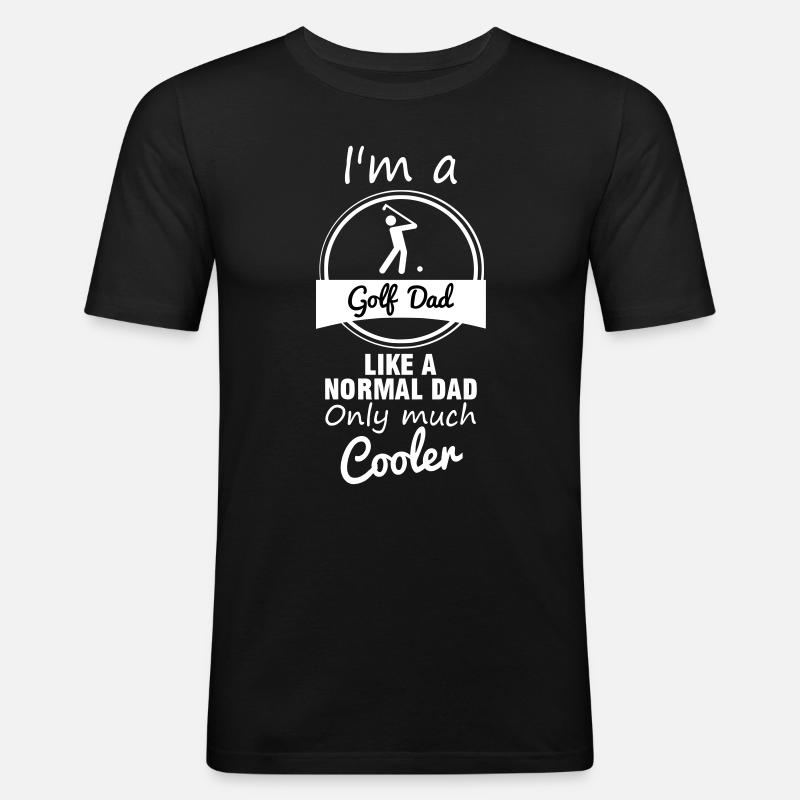 Golf dad father - Men's Slim Fit T-Shirt - black