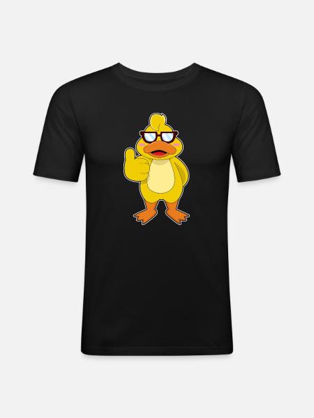 Duck Sunglasses - Men's Slim Fit T-Shirt - black