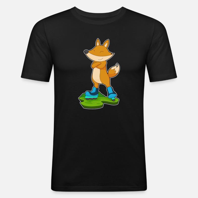 Fuchs Inline skating Inline skates - Männer Slim Fit T-Shirt - Schwarz