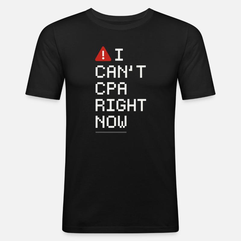 Buchhaltungsstudent Cpa Im Training Excel -witze - Männer Slim Fit T-Shirt - Schwarz