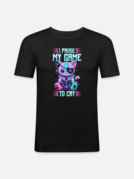 Pastel Goth Soft Goth Gaming Gamer - T-shirt près du corps Homme - noir